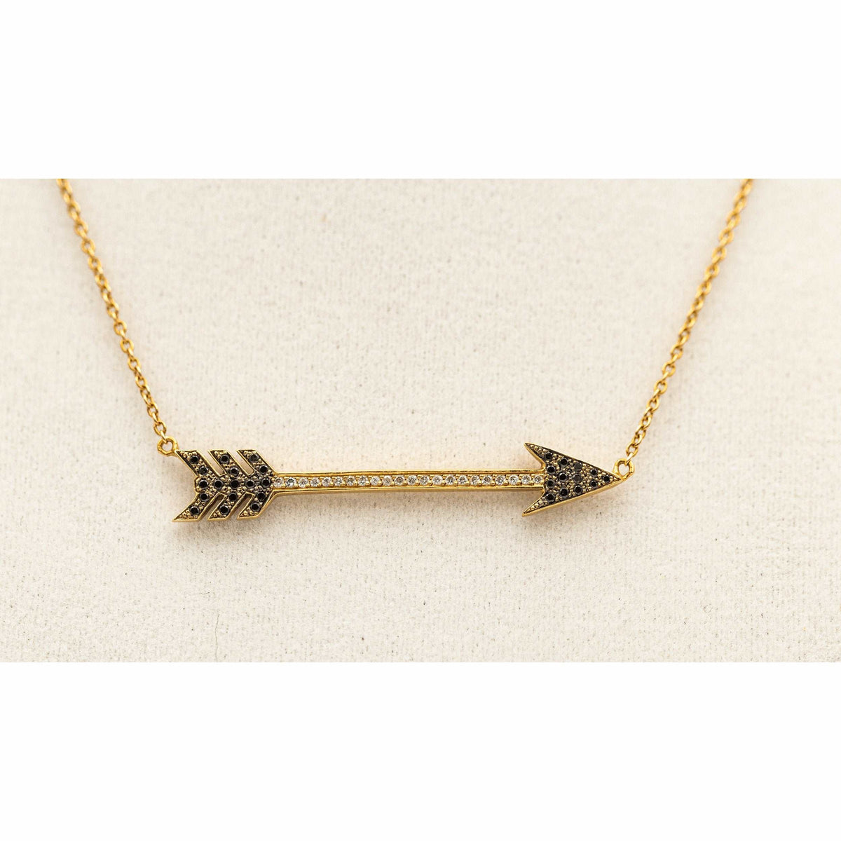 Arrow Diamond Necklace-Necklace-cocobycaroline.myshopify.com-Cocobycaroline