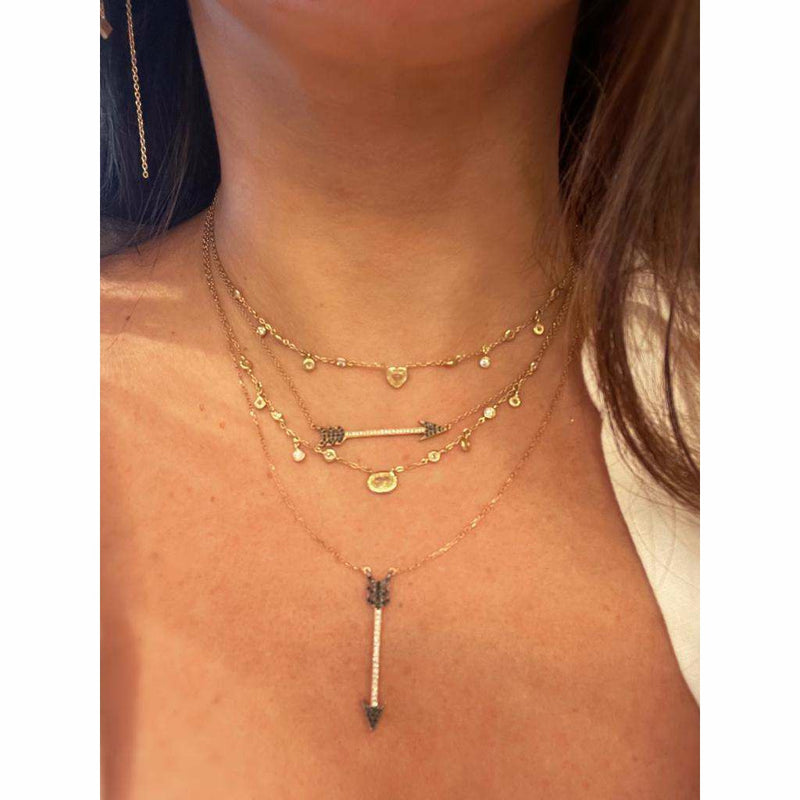 Arrow Diamond Necklace-Necklace-cocobycaroline.myshopify.com-Cocobycaroline