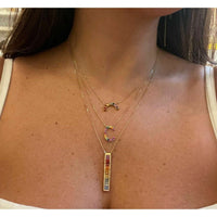 Rainbow Baguette Bar-Necklace-cocobycaroline.myshopify.com-Cocobycaroline