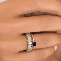 Ring Baguette Sapphire Eternity Band Cocobycaroline Cocobycaroline