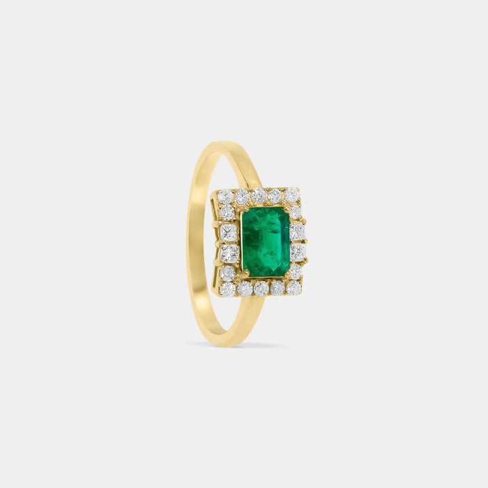 Ring Emerald Diamond Ring Cocobycaroline Cocobycaroline