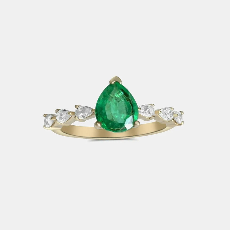 Ring Emerald Solitaire Cocobycaroline Cocobycaroline