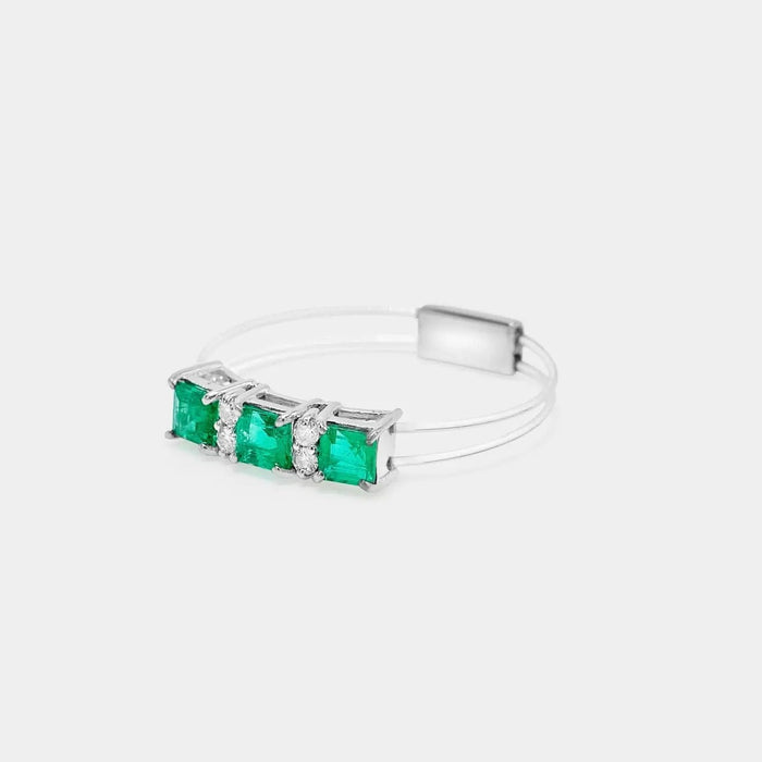 Ring Forever Emerald Clear Ring Cocobycaroline Cocobycaroline