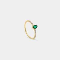 Ring Pear Emerald Eternity Band Cocobycaroline Cocobycaroline