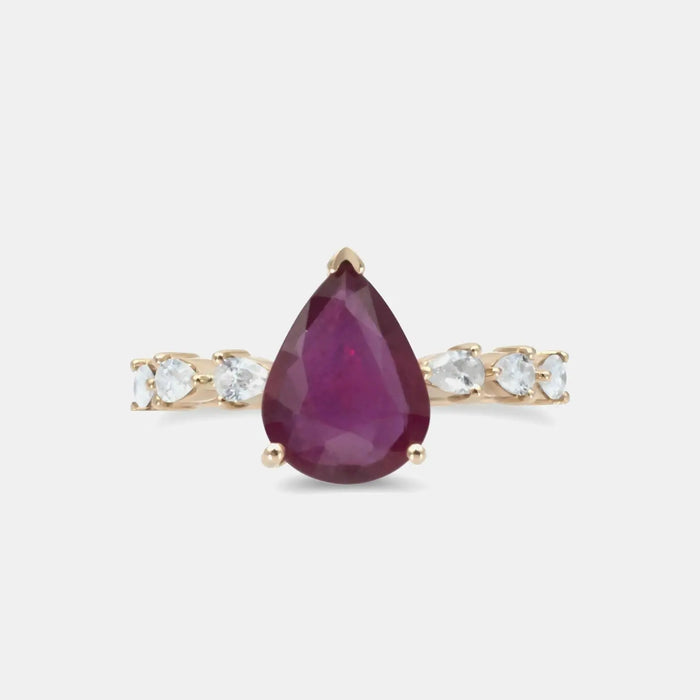 Ring Ruby Solitaire Cocobycaroline Cocobycaroline