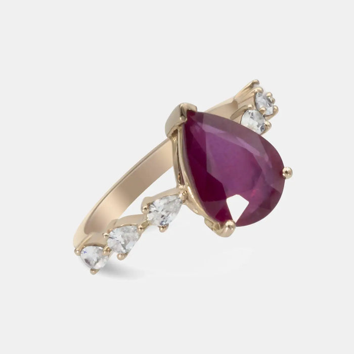 Ring Ruby Solitaire Cocobycaroline Cocobycaroline